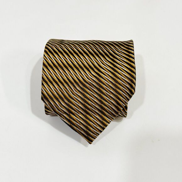 Format Ultra Mens 100% Silk Striped Neck Tie Formal Wear Made in Japan - Picture 13 of 17